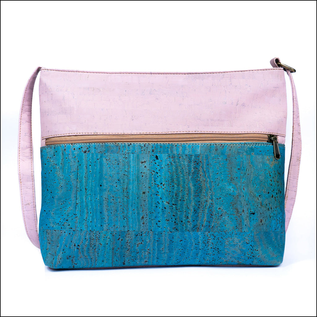 Chic Two-Tone Cork Crossbody Bag for Women BAGP-014