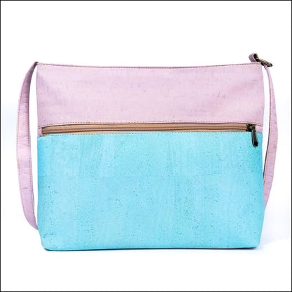 Chic Two-Tone Cork Crossbody Bag for Women BAGP-014