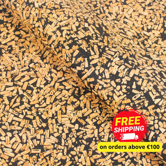 Coffee Bean Mosaic Cork Fabric COF-493