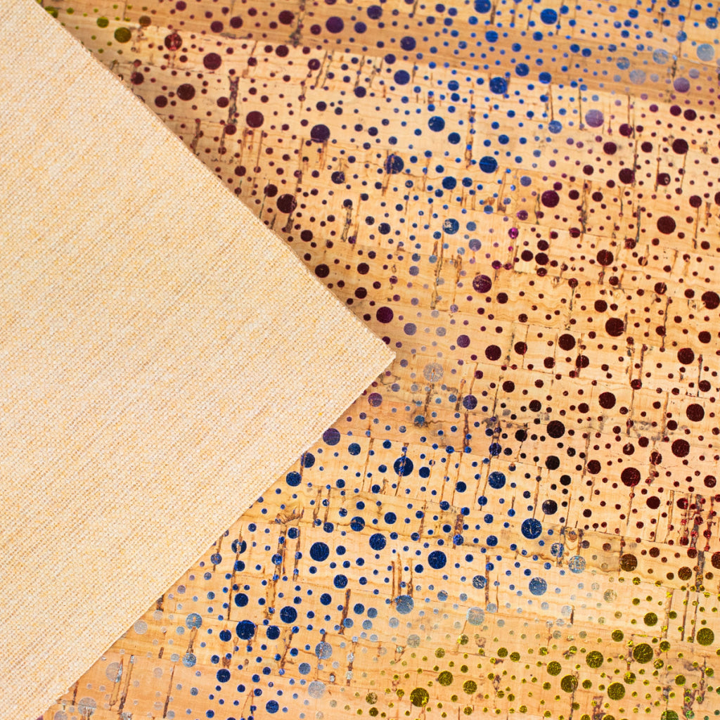 Colorful Speckled Cork Fabric  COF-465