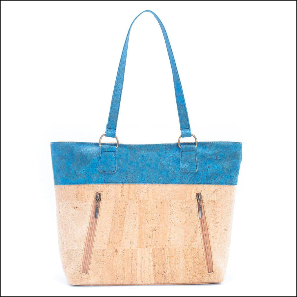 Cork with Color Charcoal style zipper women handbag BAGP-116