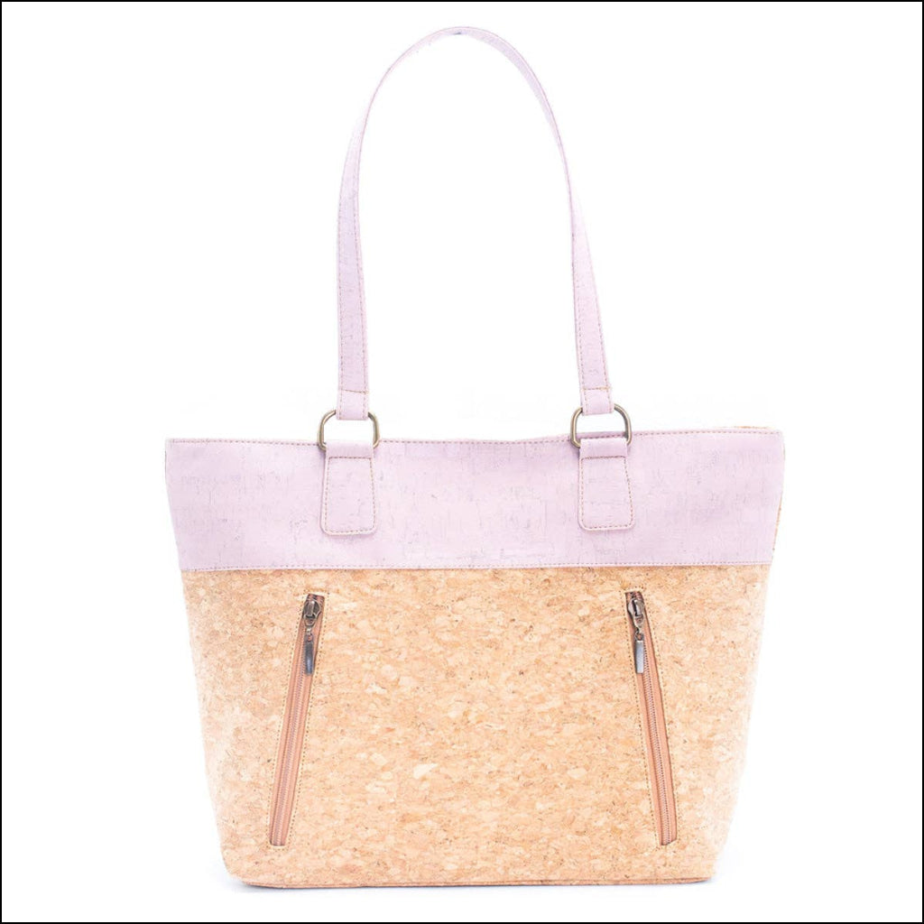 Cork with Color Charcoal style zipper women handbag BAGP-116