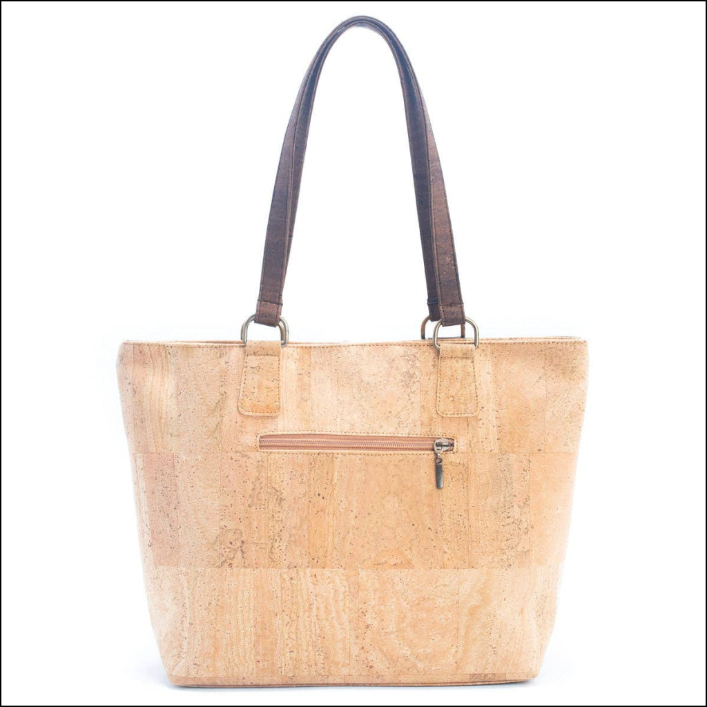 Cork with Color Charcoal style zipper women handbag BAGP-116