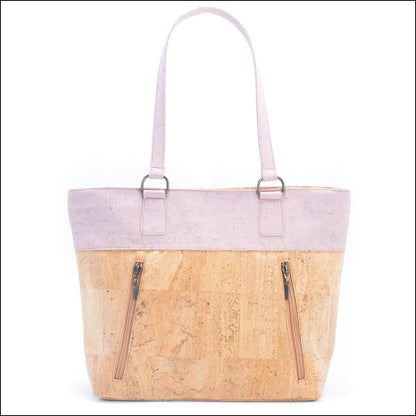 Cork with Color Charcoal style zipper women handbag BAGP-116