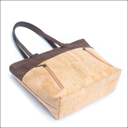 Cork with Color Charcoal style zipper women handbag BAGP-116