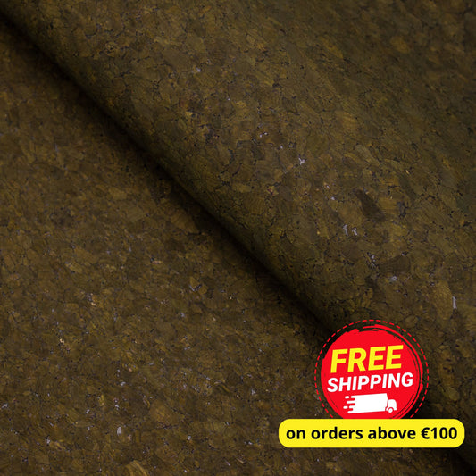 Dark green agglo, Cork Fabric- COF-357