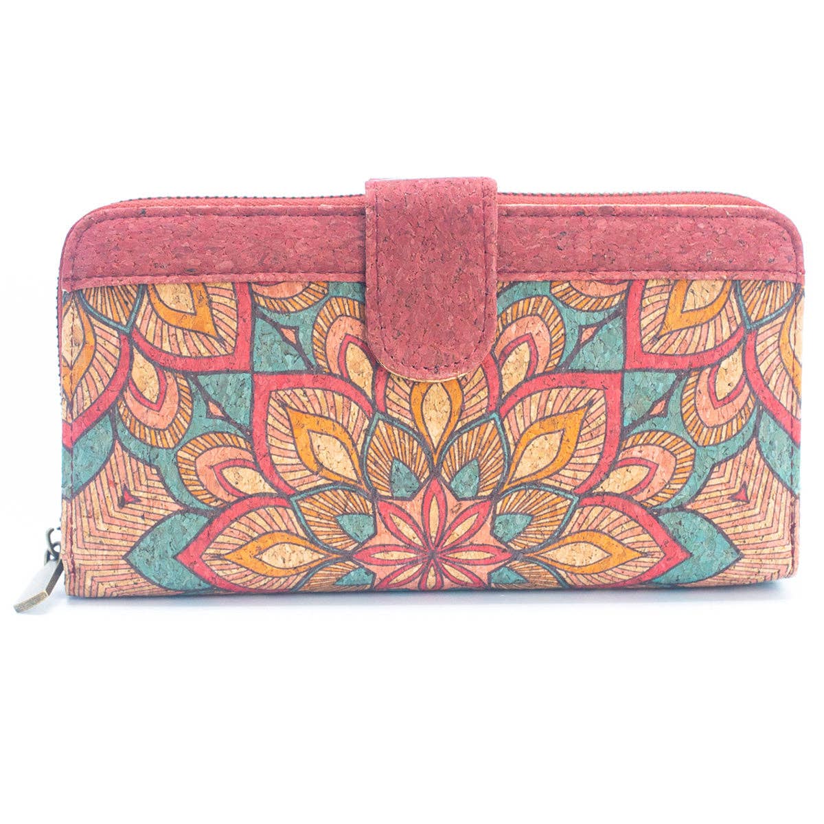 Natural Cork Mandala Pattern Women's Long Wallet/Cardholder BAG-2236