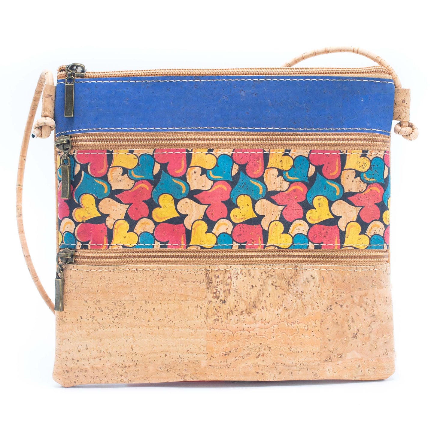 Cork Pattern stitching ladies cork crossbody bag BAGP-206