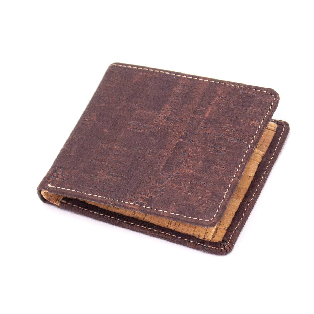 Men's multifunctional cork wallet in classic black and brown with convenient coin pocket (BAG-2006)