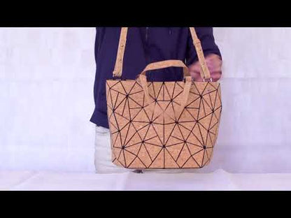 Cross-road, Geometric Cork Handbag for Women BAG-2207