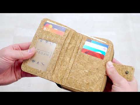 Cork Trifold Geometric Vegan women Wallet BAG-2243