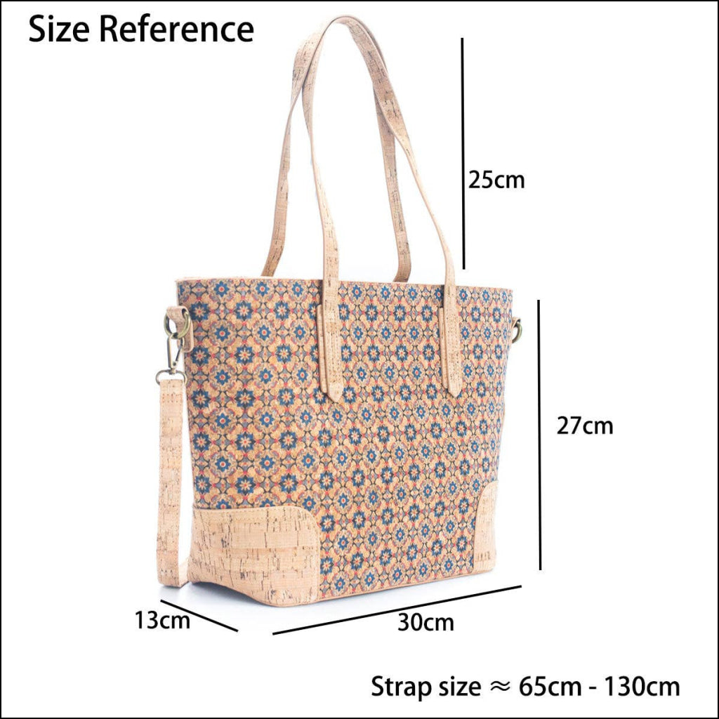 Natural Cork with summer Design: Women's Tote Bag BAGF-022