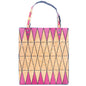 Pink black and lake blue Natural Cork Geometric Shopping Tote BAG-2211