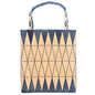 Pink black and lake blue Natural Cork Geometric Shopping Tote BAG-2211