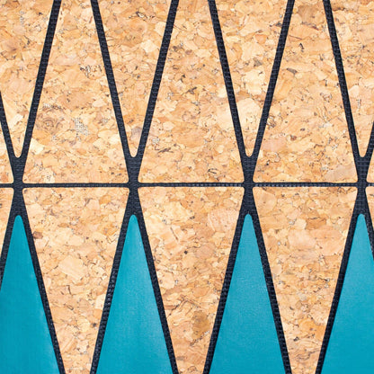 Pink black and lake blue Natural Cork Geometric Shopping Tote BAG-2211