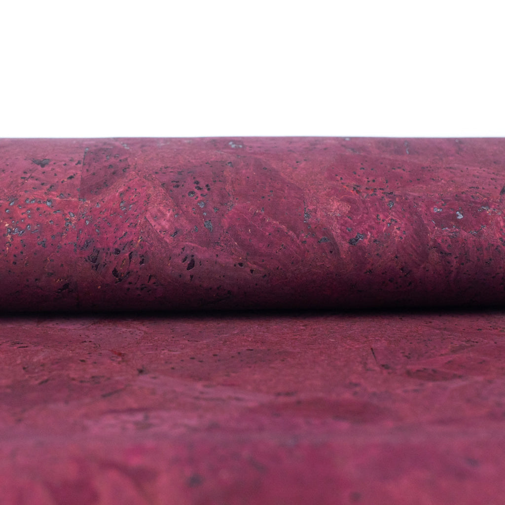 Rich Magenta Wine red Cork Fabric Texture COF-491