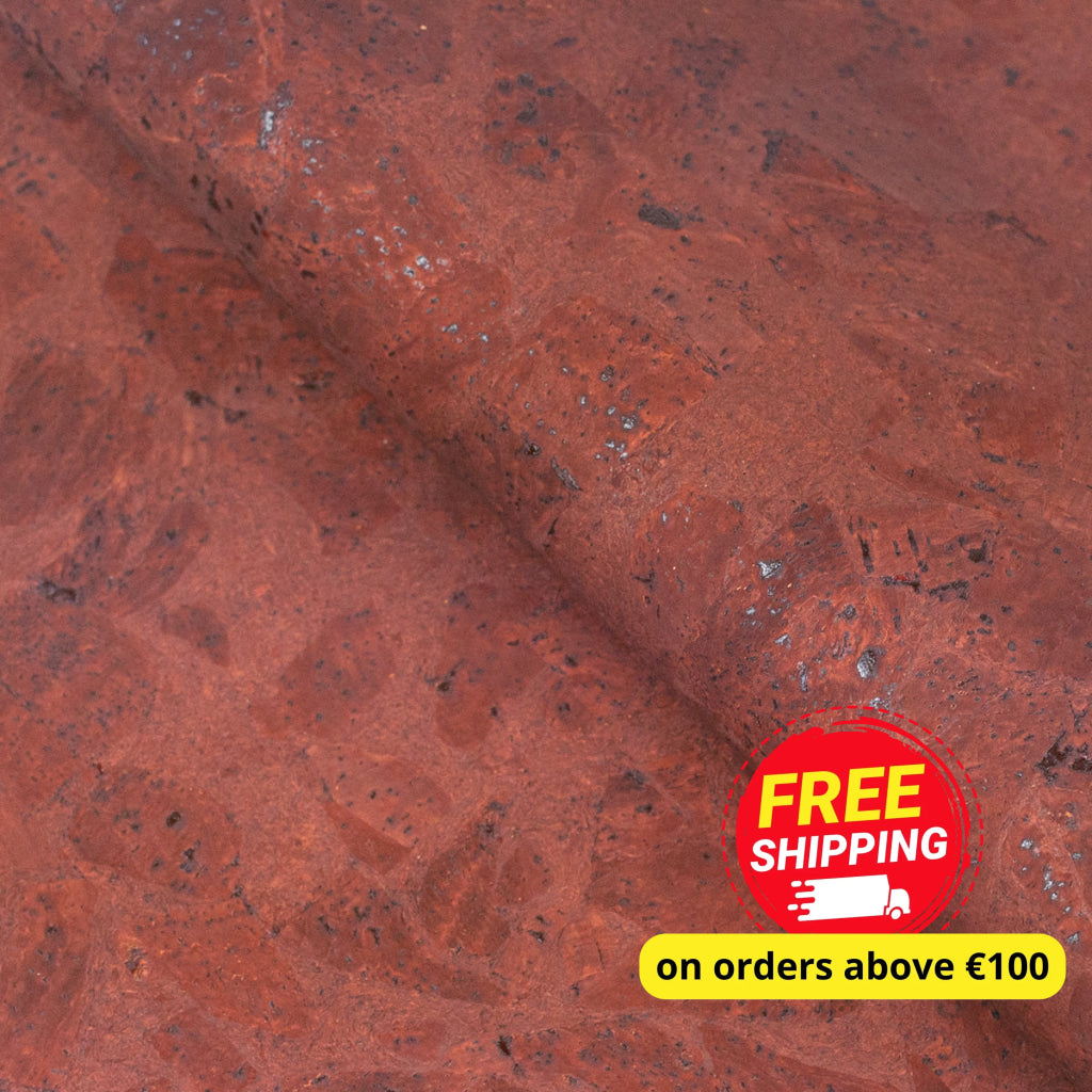 Rustic Terra-Cotta Cork Fabric COF-497