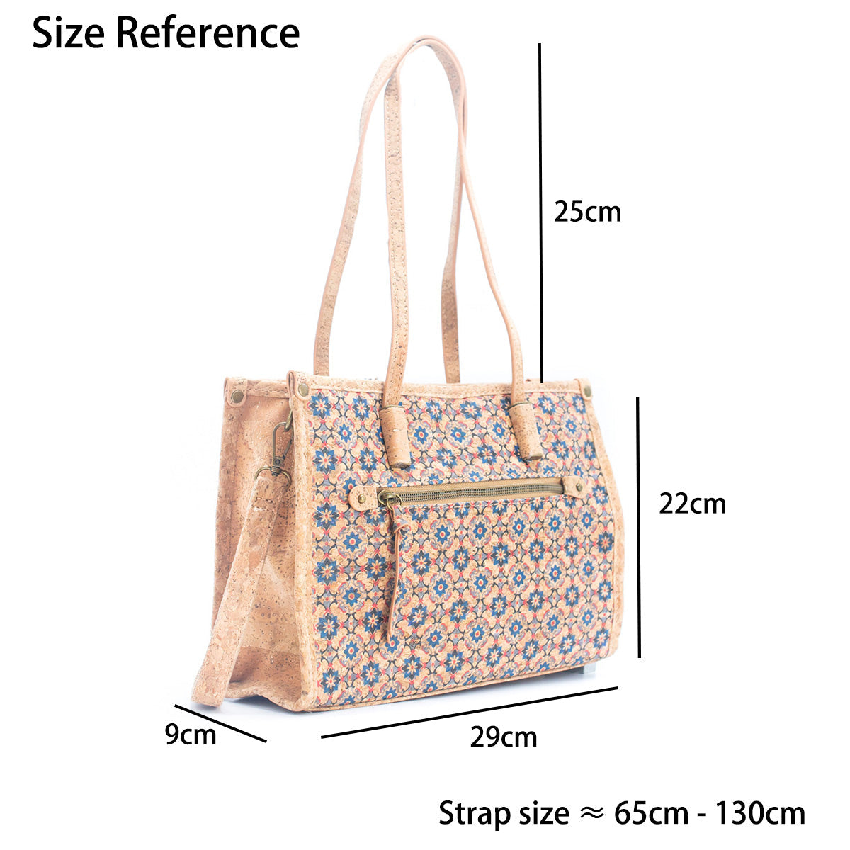 Natural Cork Women's Tote Bag with Shoulder Strap summer BAG-019