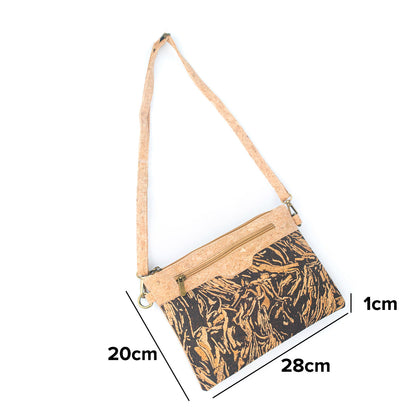 Natural Cork with Coffee Bean Fusion: Women's Crossbody Bag and Clutch Design BAG-2290