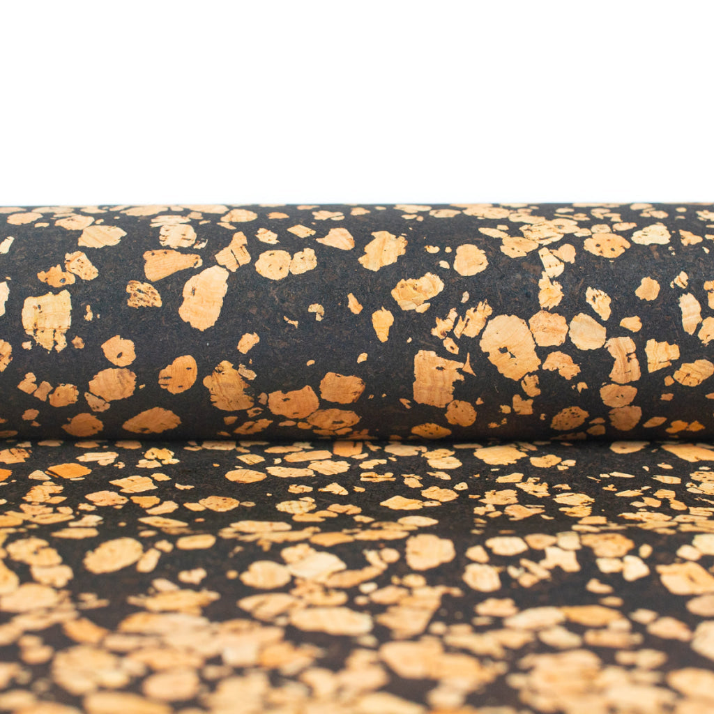 Speckled Black Cork Fabric COF-496