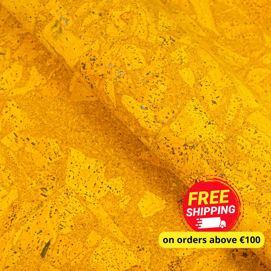 Yellow Cork Golden Sunshine Cork Fabric  COF-492