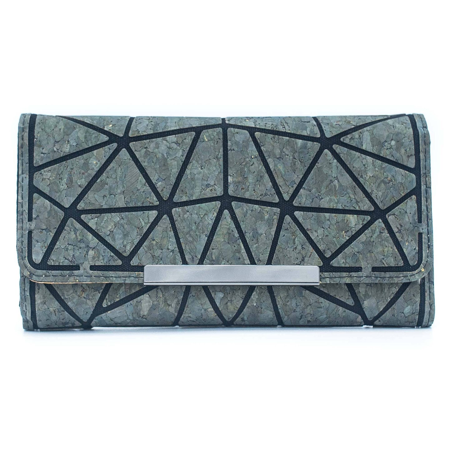 Trifold Geometric Vegan Cork Wallet BAG-2061 fold
