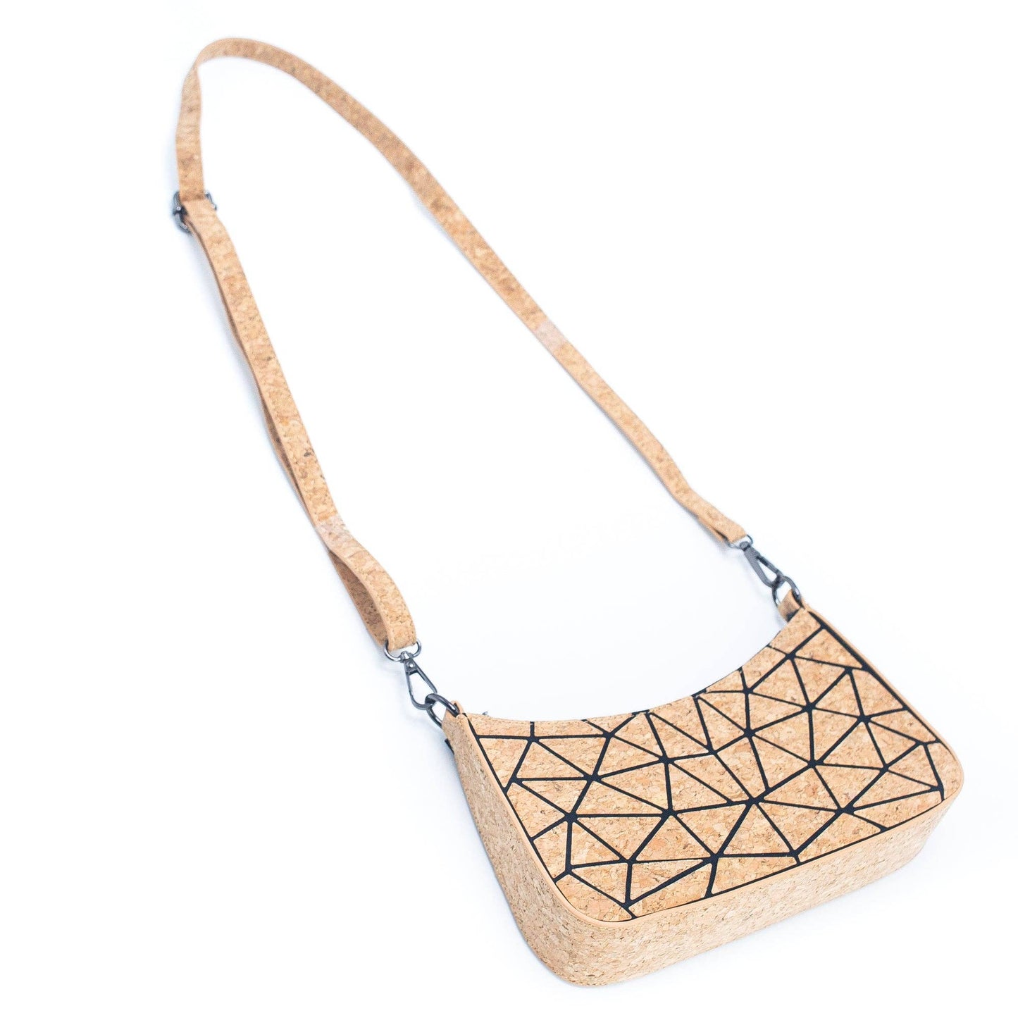 Cross line baguette Natural Cork Geometric bag  BAG-2210