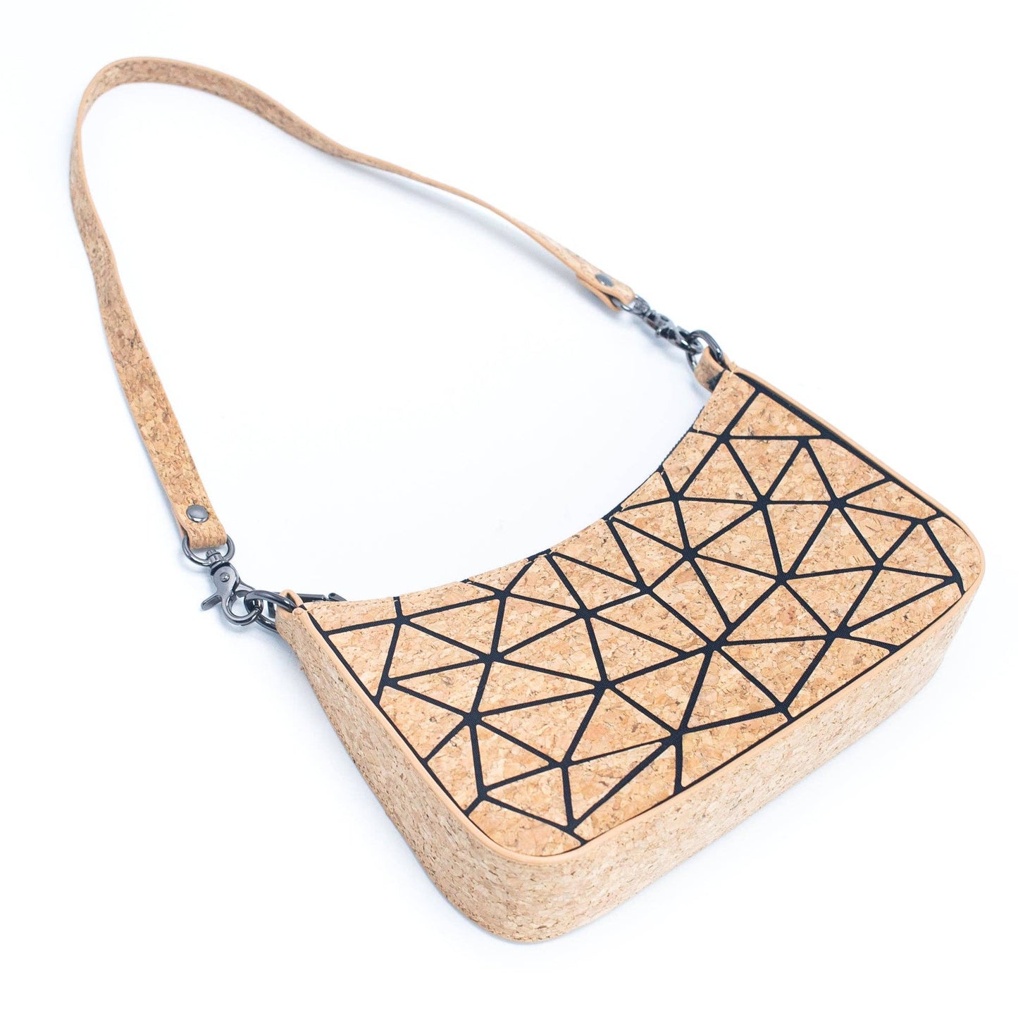 Cross line baguette Natural Cork Geometric bag  BAG-2210