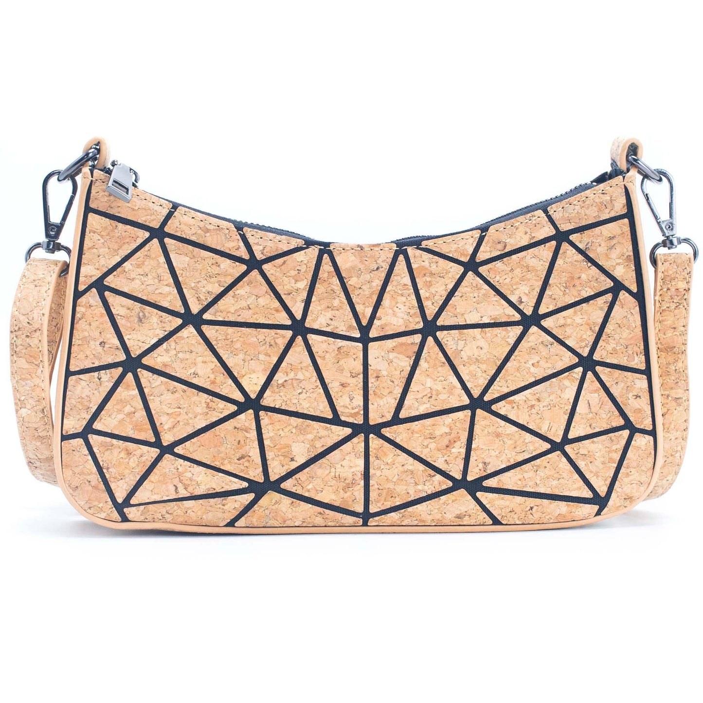 Cross line baguette Natural Cork Geometric bag  BAG-2210
