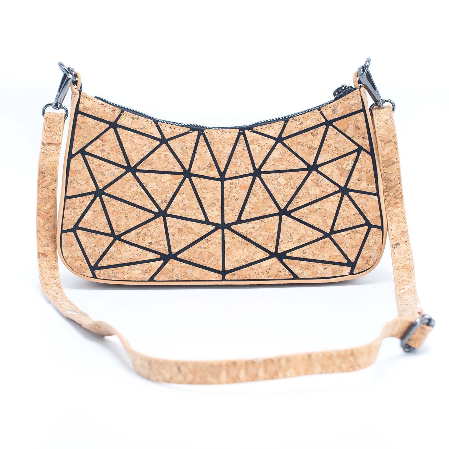 Cross line baguette Natural Cork Geometric bag  BAG-2210
