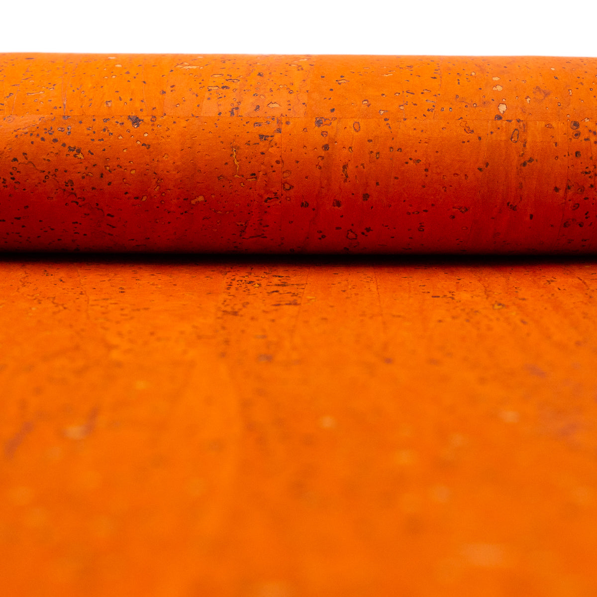 Premium Solid Orange Cork Fabric COF-126