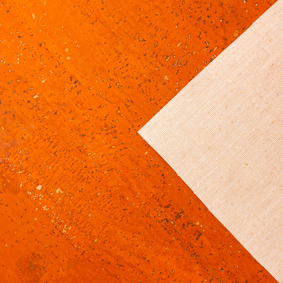 Premium Solid Orange Cork Fabric COF-126