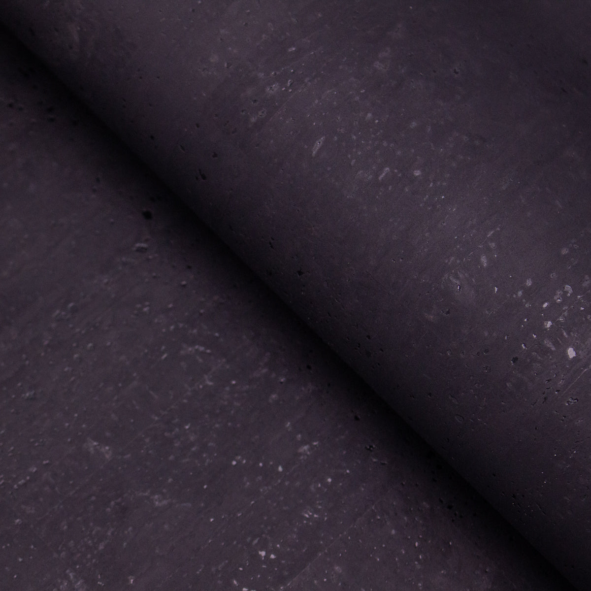 Premium Solid Black Cork Fabric COF-117