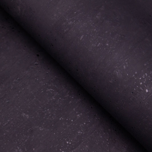 Premium Solid Black Cork Fabric COF-117