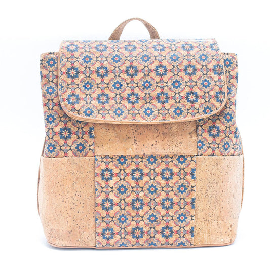 Natural Cork and summer Pattern Women's Backpack BAGF-024