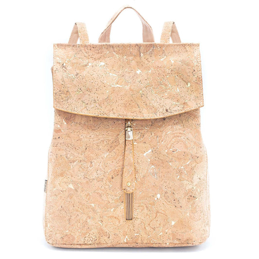 Natural cork with golden cork girls backpack BAG-2096