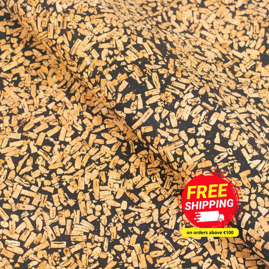 Coffee Bean Mosaic Cork Fabric COF-493
