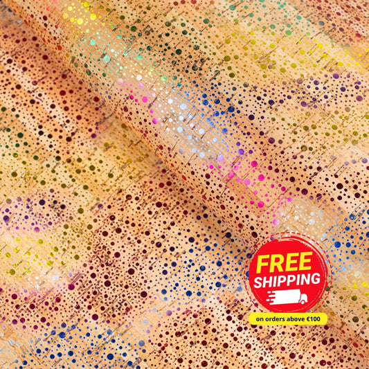 Colorful Speckled Cork Fabric  COF-465