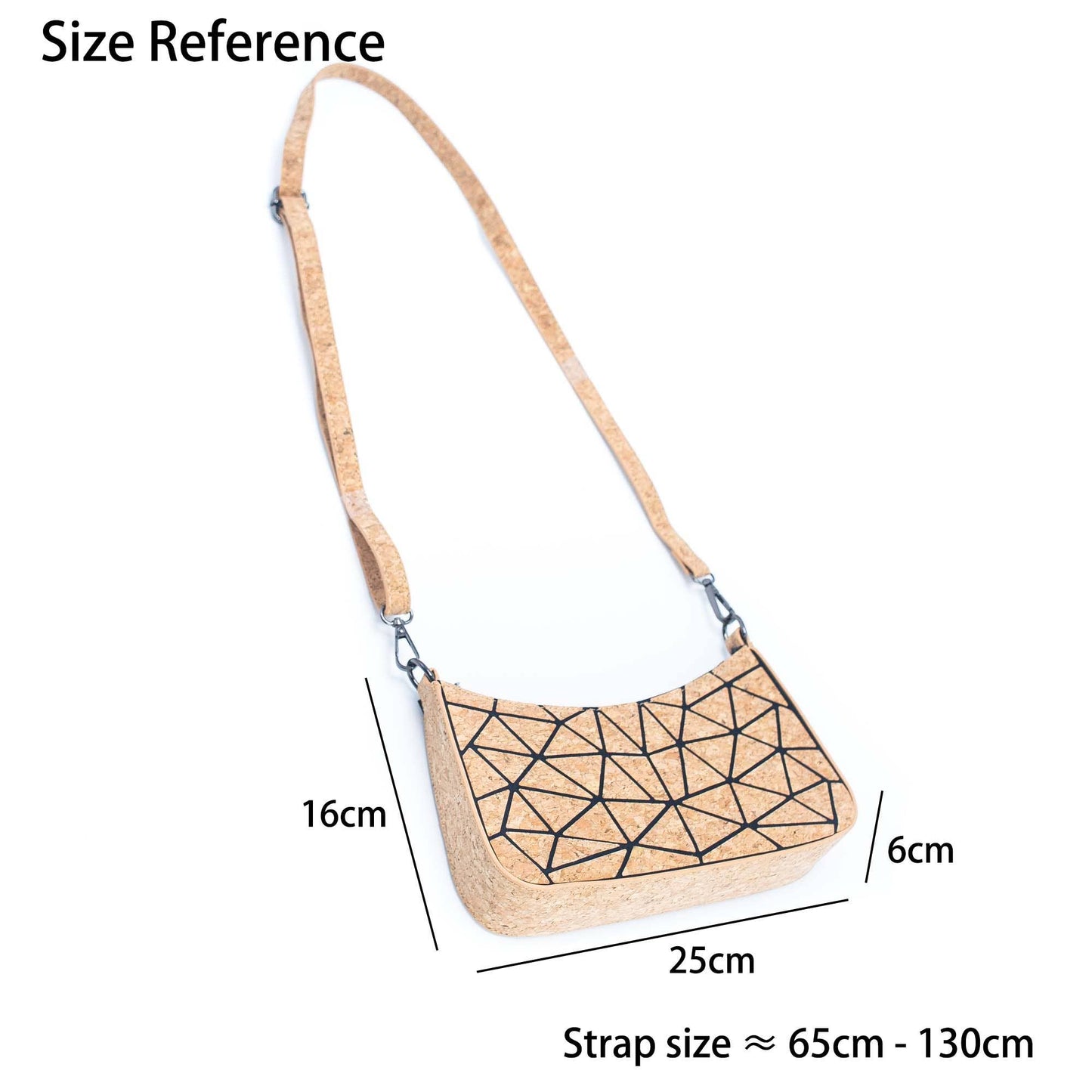 Cross line baguette Natural Cork Geometric bag  BAG-2210