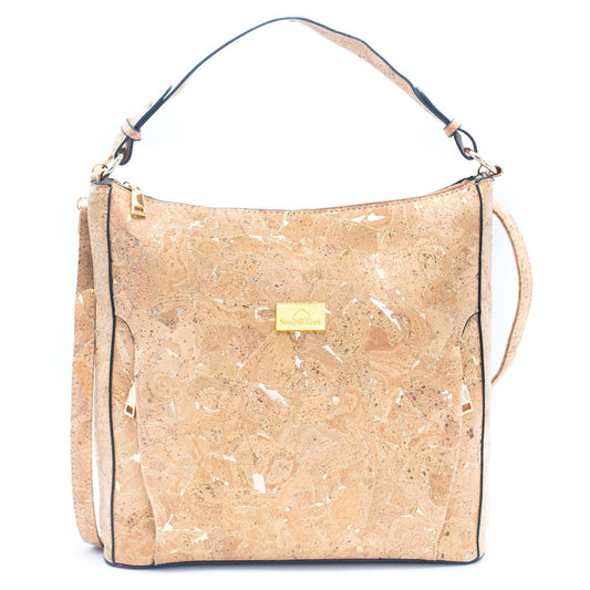 Natural cork Square Molten Gold Tote -BAG-2094