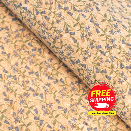 Flowers Cork Fabric COF-172-B
